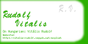 rudolf vitalis business card