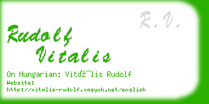 rudolf vitalis business card